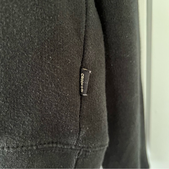 Crooks & Castles Crewneck Sweatshirt Rose Black Size Medium - Picture 6 of 7